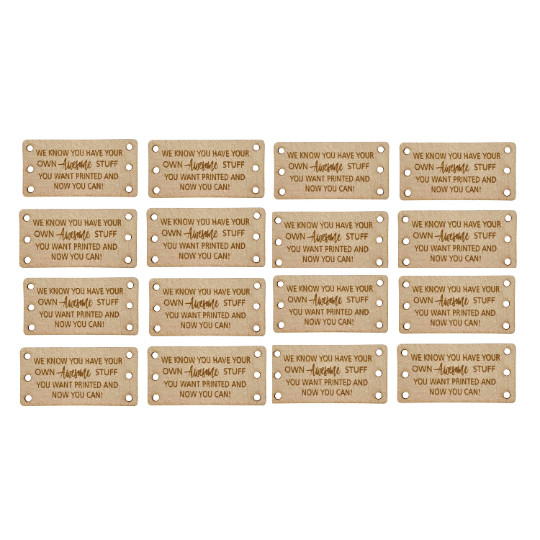 Faux Leather Labels 50mm x 30mm 007