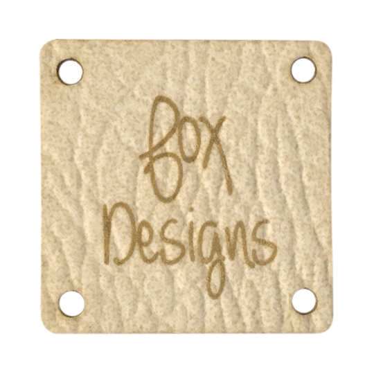 Rectangle 25mm x 25mm Faux Leather labels 009