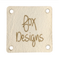 Rectangle 25mm x 25mm Faux Leather labels 009