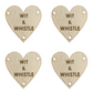 Heart Shaped 30mm Faux Leather Labels 010