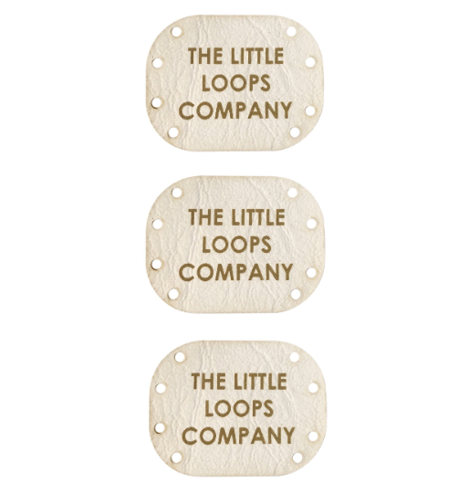 Faux Leather Labels 40mm x 30mm Oblong 012