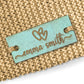 Personalised Cork Rectangle Heart Design 28mm x 12mm Labels 072