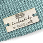 Personalised Cork Rectangle Pretty Yarn Wool Design 28mm x 12mm Labels 074