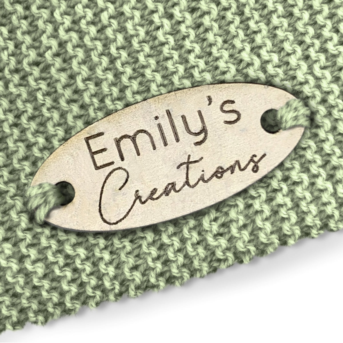 Personalised Cork Oval 28mm x 12mm Labels 077