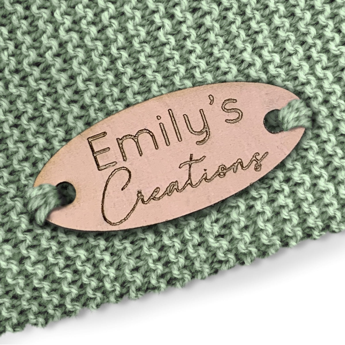 Personalised Cork Oval 28mm x 12mm Labels 077