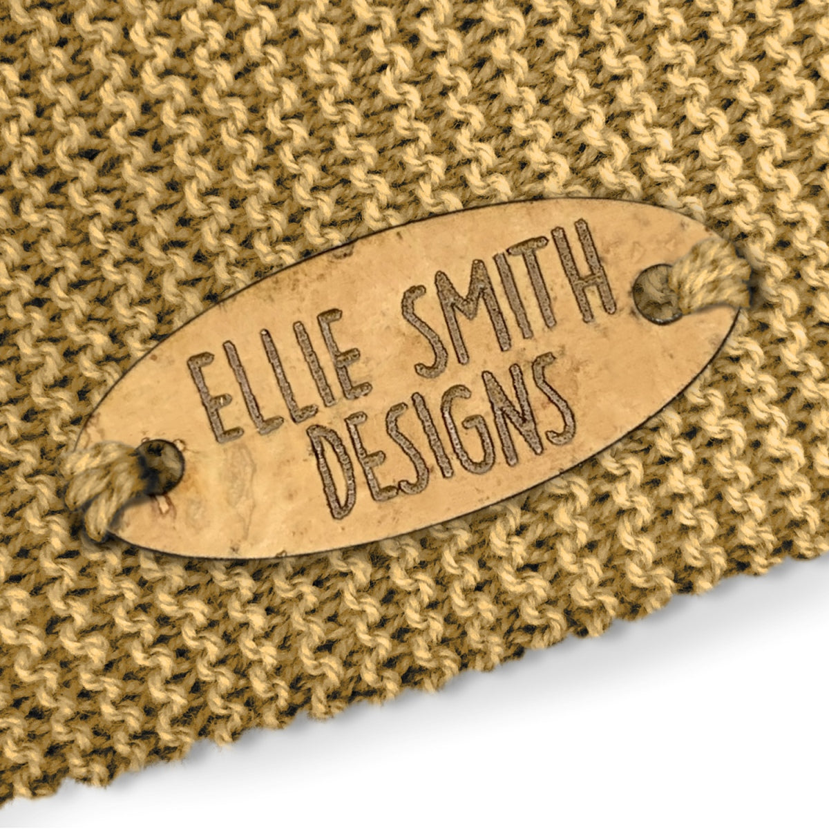 Personalised Cork Oval 28mm x 12mm Labels 079