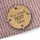 Personalised Cork Round Circle 25mm x 25mm Labels 080