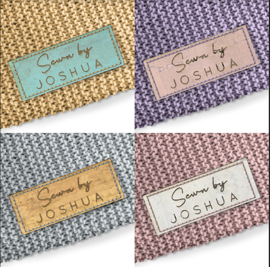 Personalise with your text Cork Rectangle 38mm x 15mm Labels 084