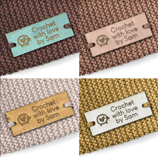 Personalise with your text Sheep with a Heart Cork Rectangle Labels 085