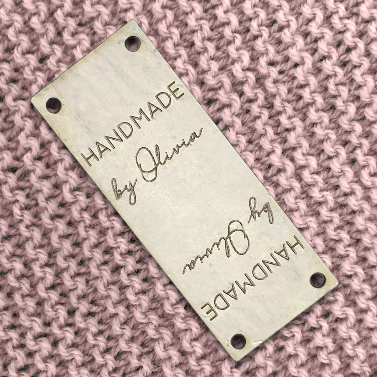 Customise with your own name Foldover Cork Rectangle 50mm x 25mm Labels 087