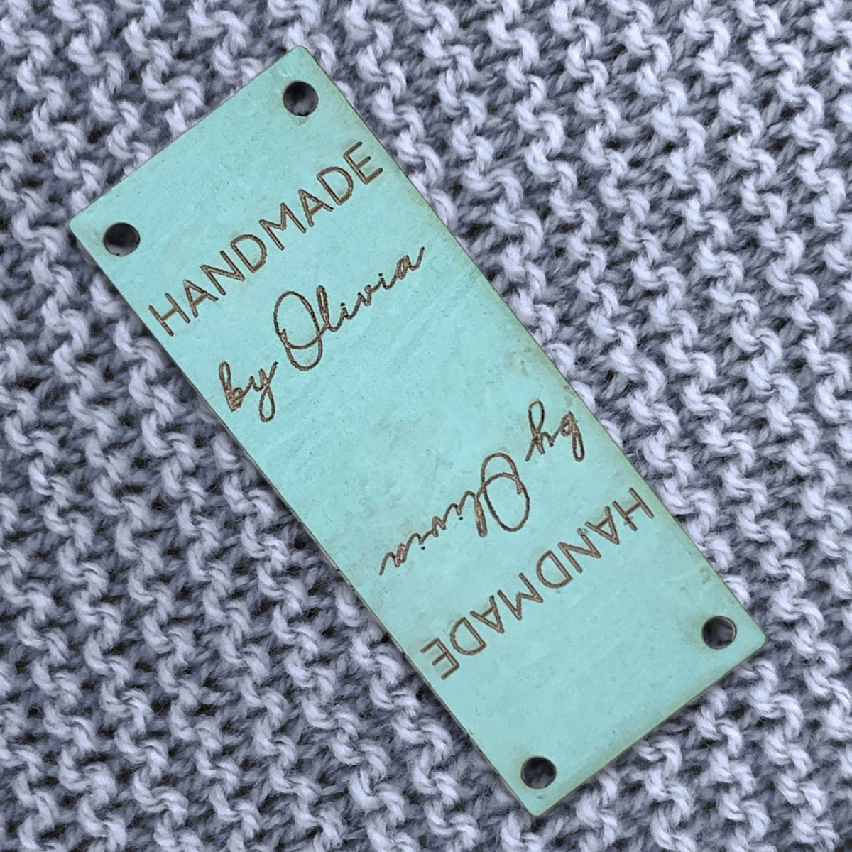 Customise with your own name Foldover Cork Rectangle 50mm x 25mm Labels 087