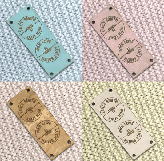 Personalise Foldover Cork Rectangle 50mm x 25mm Labels 088