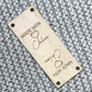 Personalise Foldover Cork Rectangle 50mm x 25mm Labels 089