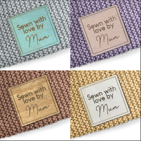 Personalise Flatlay Cork Square 25mm x 25mm Labels 090