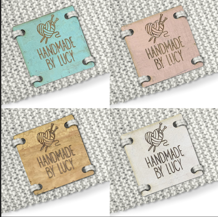 Personalise Flatlay Cork Square 25mm x 25mm Labels 092