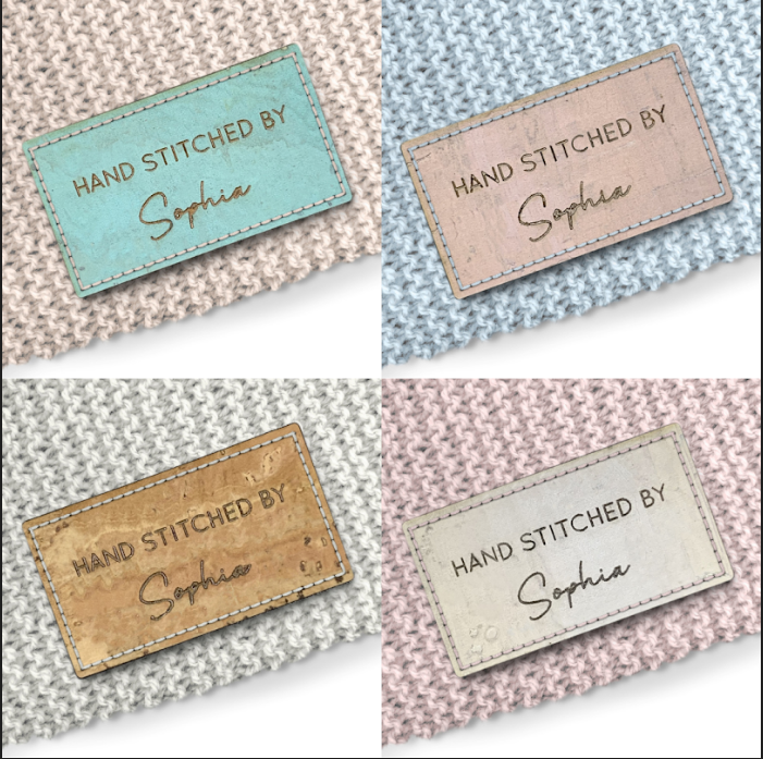 Personalised Cork Rectangle 35mm x 20mm Labels 097