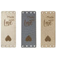 Centre Fold 20mmx50mm Rectangle Folding Faux Leather labels 001