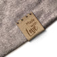 Centre Fold 20mmx50mm Rectangle Folding Faux Leather labels 001
